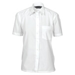 Womens Polyester Cotton Poplin Shirt Short Sleeve
