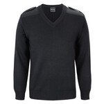 Mens Knitted Epaulette Jumper
