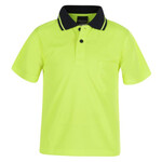 Kids Hi Vis Non Cuff  Traditional Polo