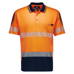 Mens Hi Vis Flux Segmented Tape Short Sleeve Polo