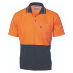 Cotton Back Hi Vis Two Tone Fluoro Polo
