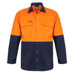 Mens Two Tone Long Sleeve Shirt With Studs