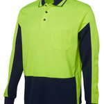 Mens Hi Vis Long Sleeve Gap Polo