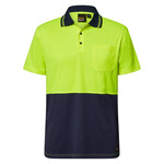 Mens Hi Vis Light Weight Short Sleeve Micromesh Polo with Pocket