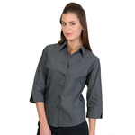 Womens Premier Stretch Poplin Business Shirts 3/4 Sleeve
