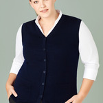 Womens Button Front Knit Vest