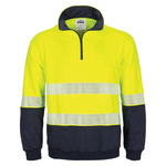 Mens Segment Taped 1/2 Zip Fleecy Windcheater