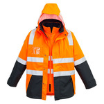 Mens Hi Vis 4 in 1 Waterproof Jacket